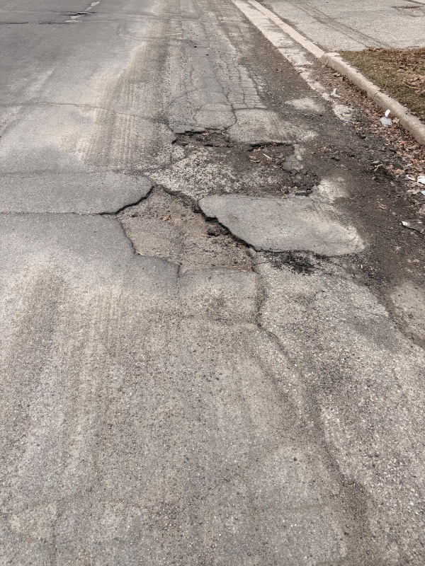 Pothole at 172 Grulke Street Centreville Chicopee